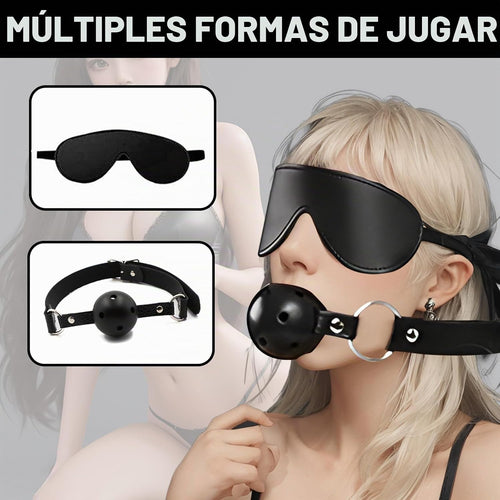 10 PCS Kits de Bondage Sexual BDSM Restricciones, Esposas Fetiche E...