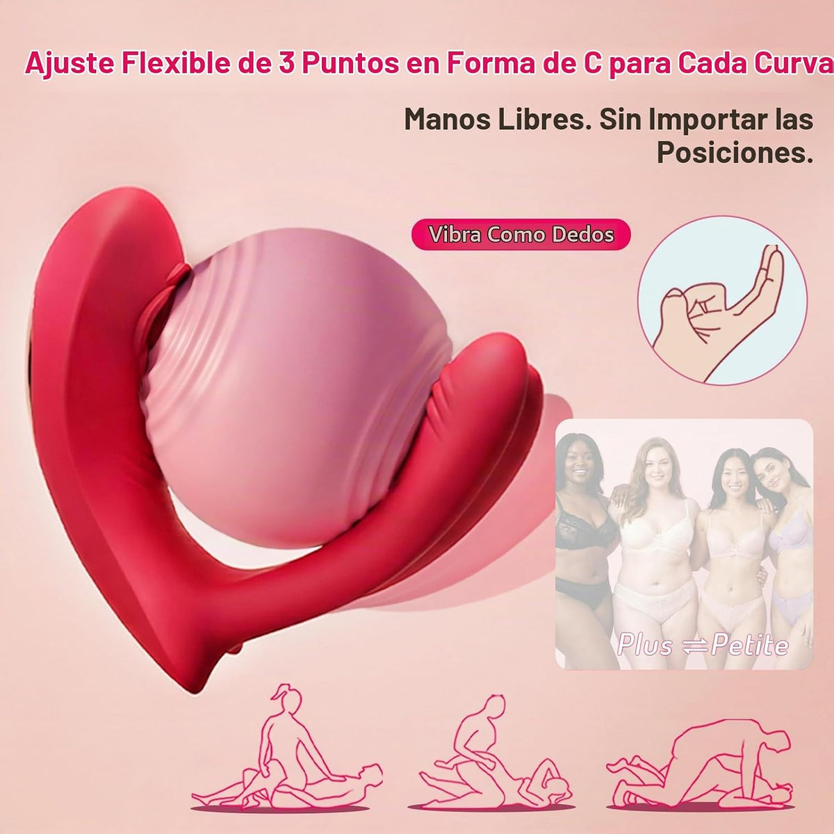 Rose Sex Toy Wearable Panty Vibrador, Correa Vibradora en Consolado...