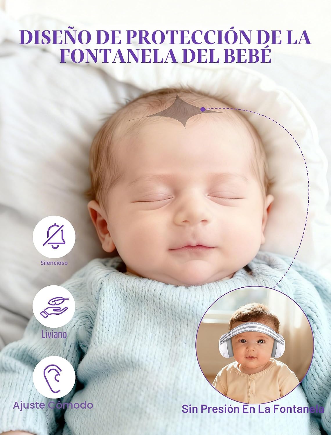 HOIGRBOM Audífonos para bebé, 2 en 1, protección contra el ruido pa...