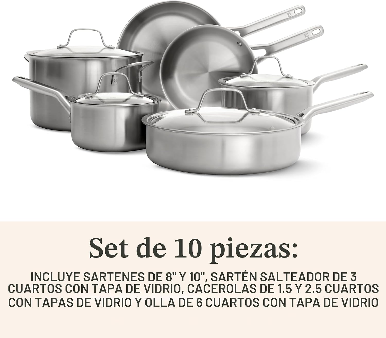 Calphalon - Juego de utensilios de cocina de acero inoxidable cepil...