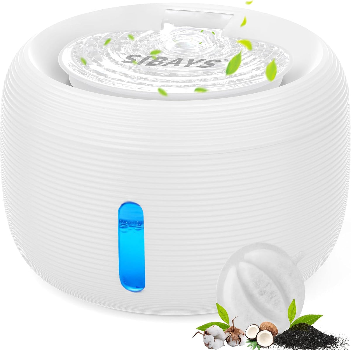 SIBAYS Fuente de agua para gatos de 3.5 L, fuente de agua de gran c...