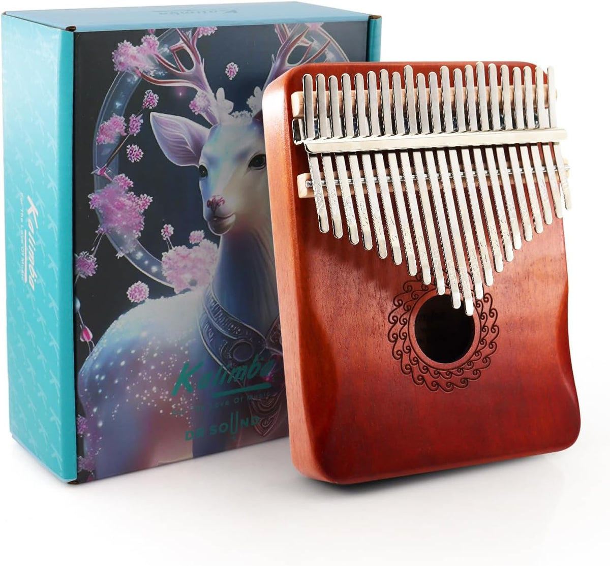 RUIQINQI Kalimba - Piano de pulgar portátil, Mbira, 21 teclas, inst...