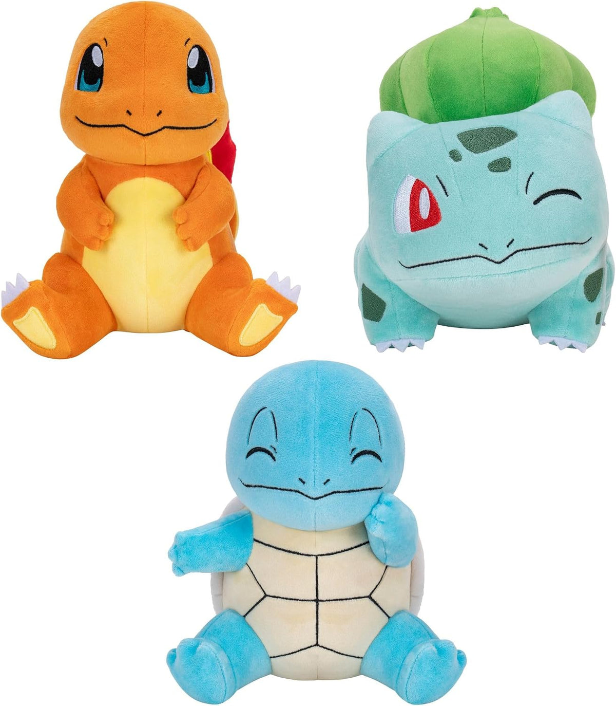Pokemon Kanto Region First Partner Plush Paquete de 3 - Peluches de...