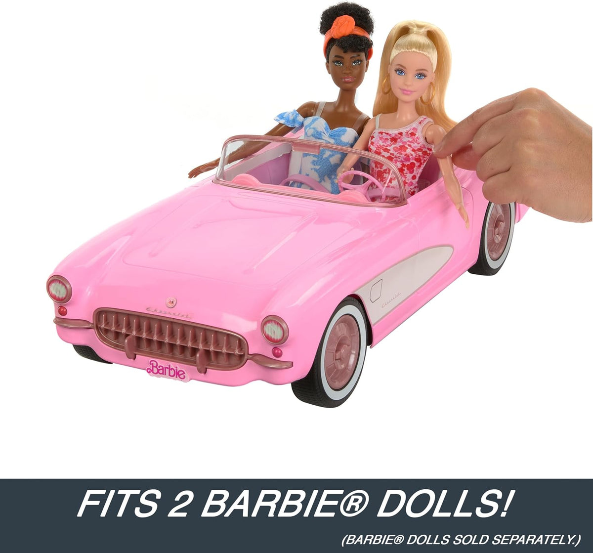 Hot Wheels Barbie RC Corvette de la película, coche de juguete con...