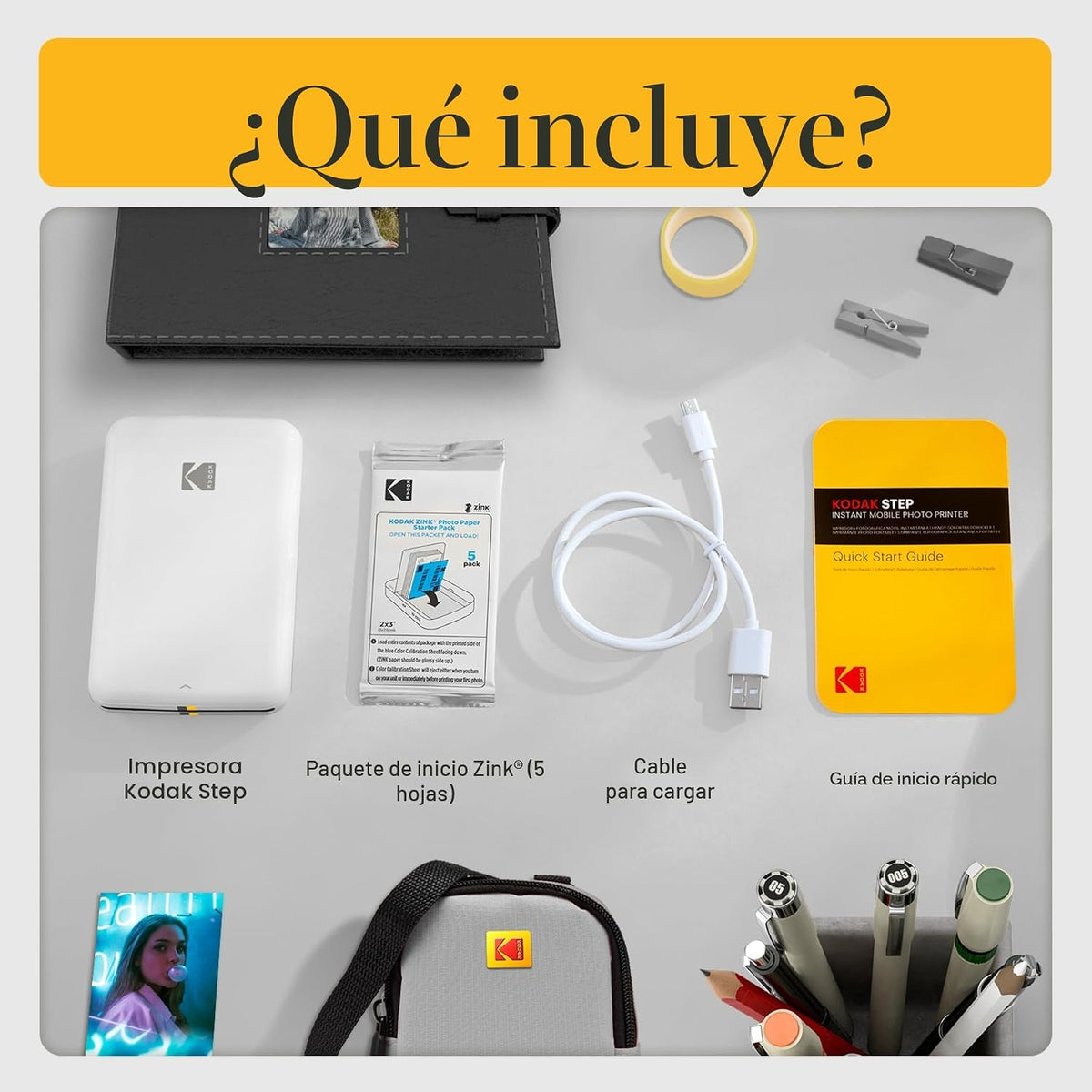 KODAK Step - Impresora de fotos instantánea para smartphone, impres...