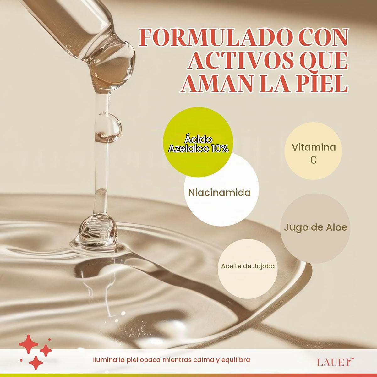 Suero facial de ácido azelaico 10% para mujeres \u2013 Suero facial...