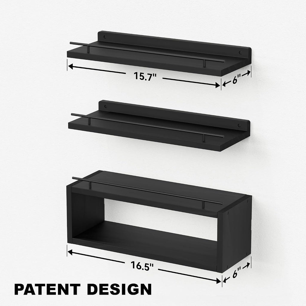 WOPITUES Estantes flotantes para pared con estante de cubo, estante...