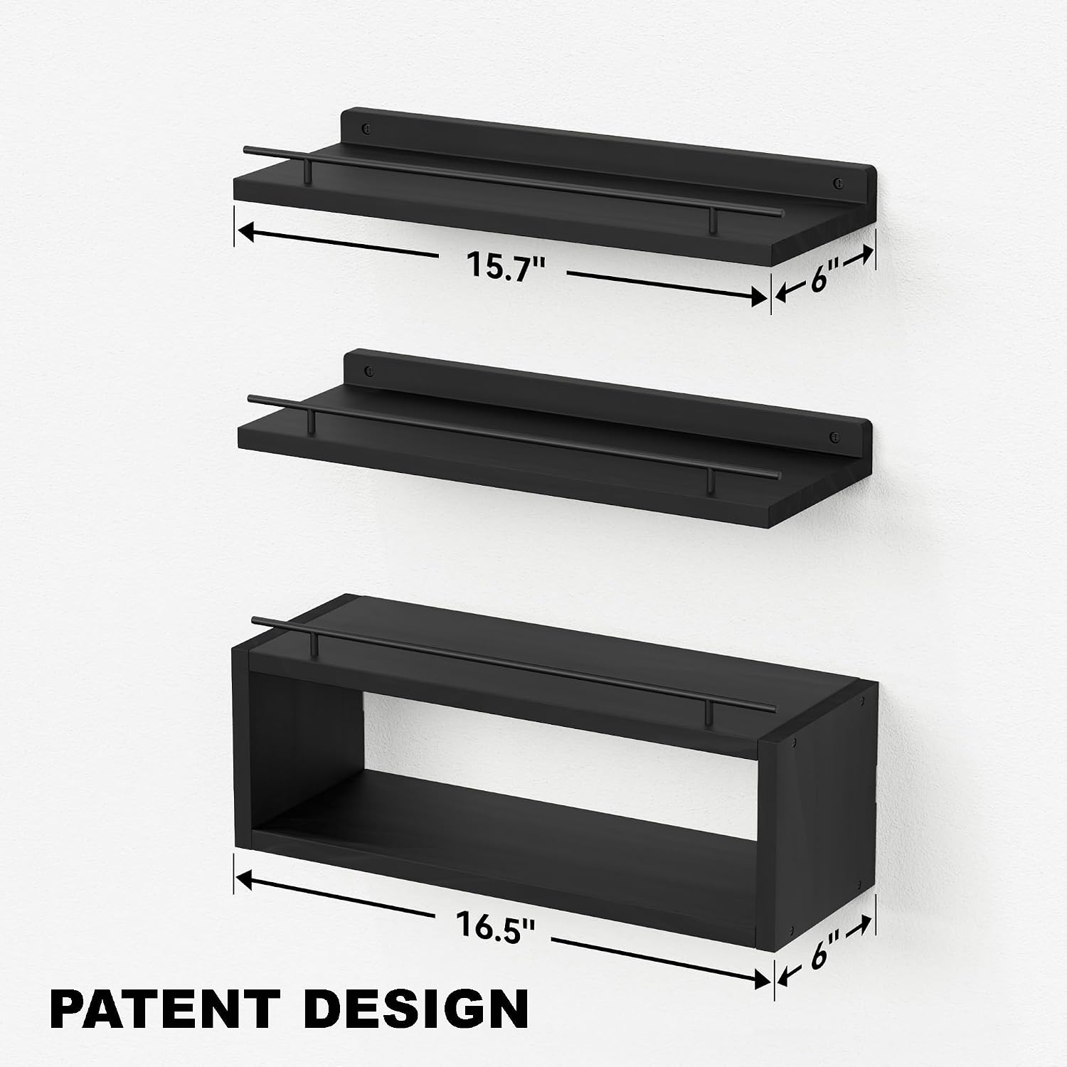 WOPITUES Estantes flotantes para pared con estante de cubo, estante...