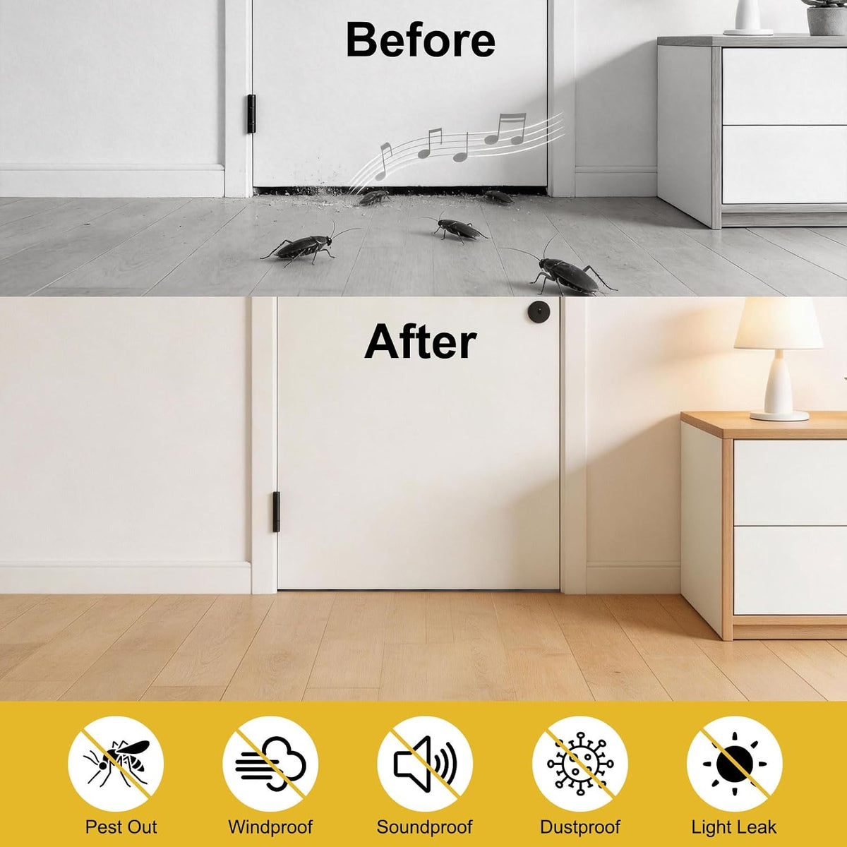 uxcell Burlete para puerta, tiras aislantes autoadhesivas, cinta de...