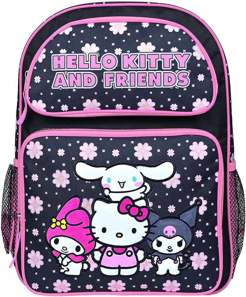 Hello Kitty &amp; Friends Mochila grande de 16 pulgadas con Cinnamo...