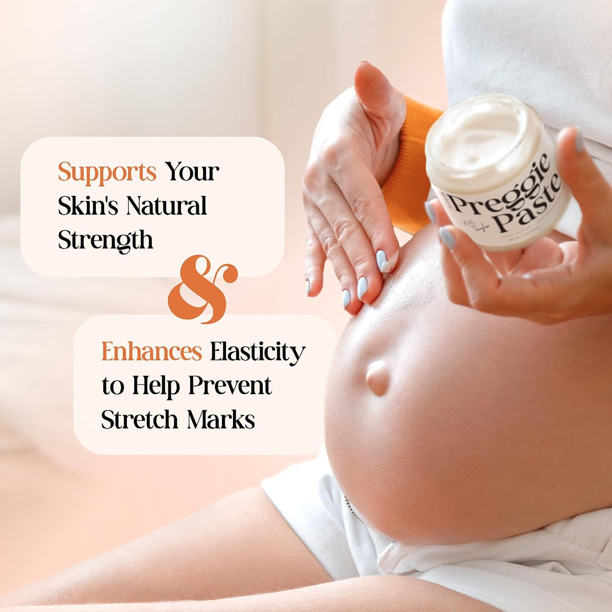 Preggie Paste Belly Butter - Crema para estrías para el embarazo, 3...
