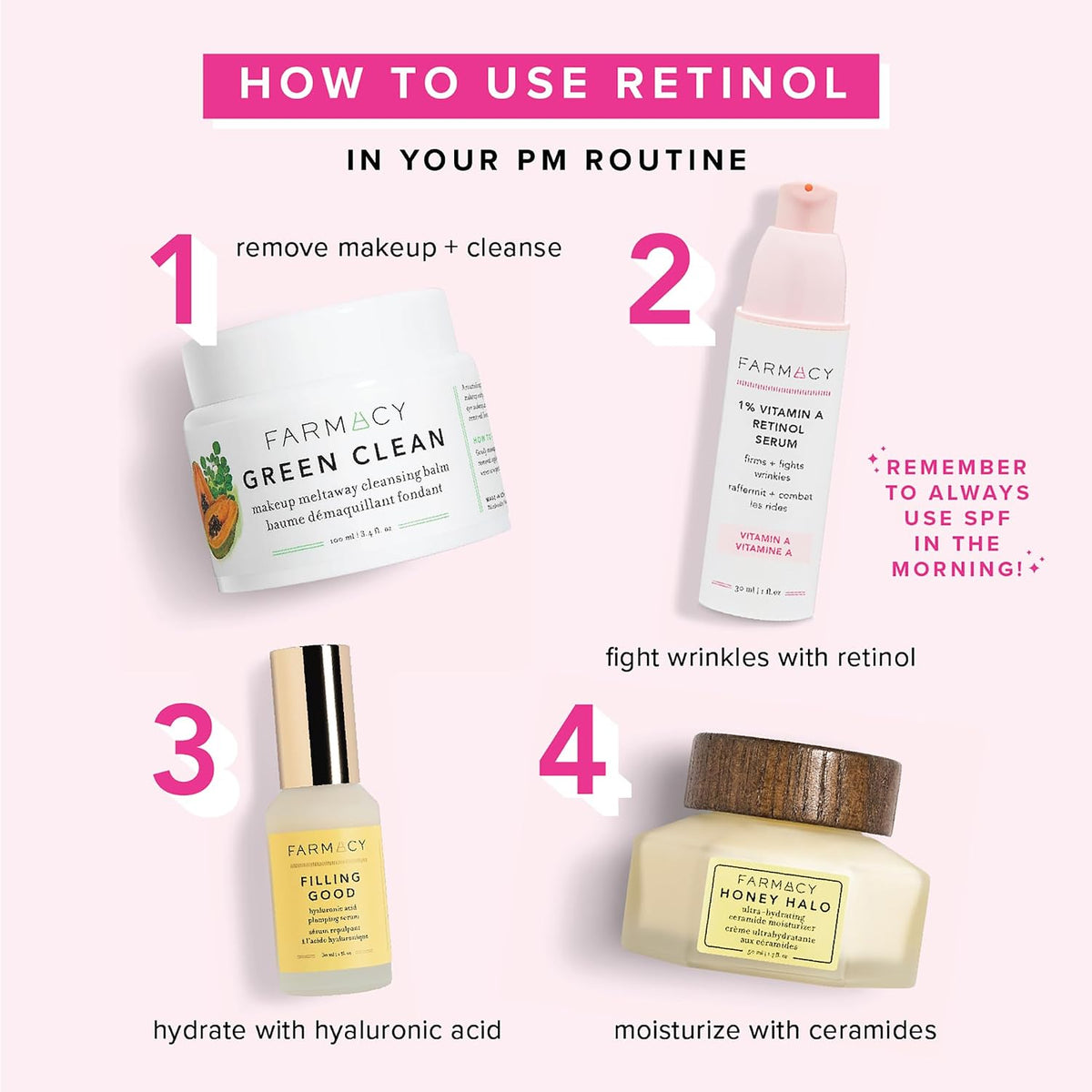 Farmacy Suero de retinol para la cara, 1% de vitamina A antienvejec...