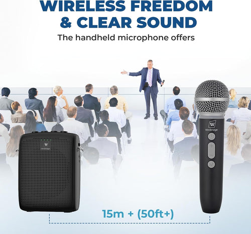 Amplificador de voz inalámbrico WinBridge con micrófono para profes...