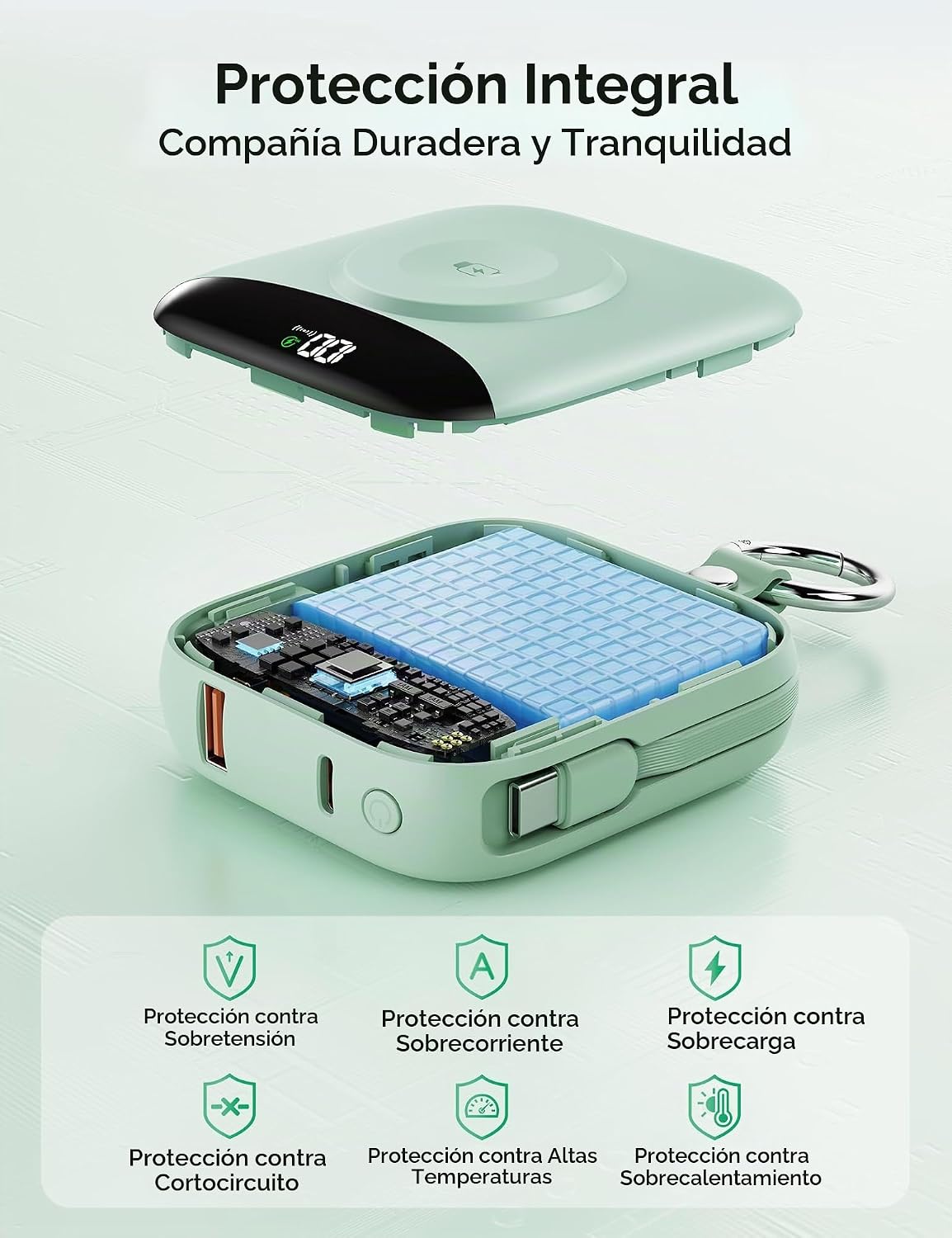 BLJIB Cargador portátil 10000mAh 22.5W Banco de energía incorporado...