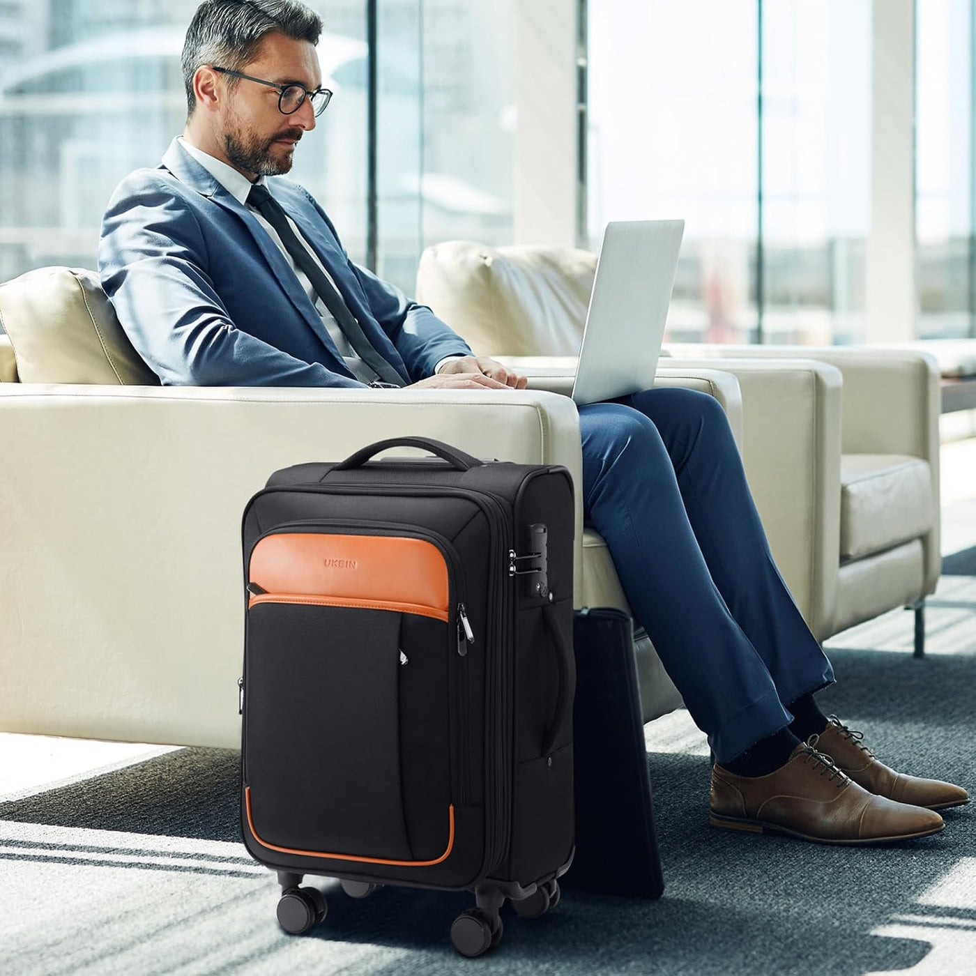 Softside - Maleta de mano expandible con apertura superior de 20 pu...