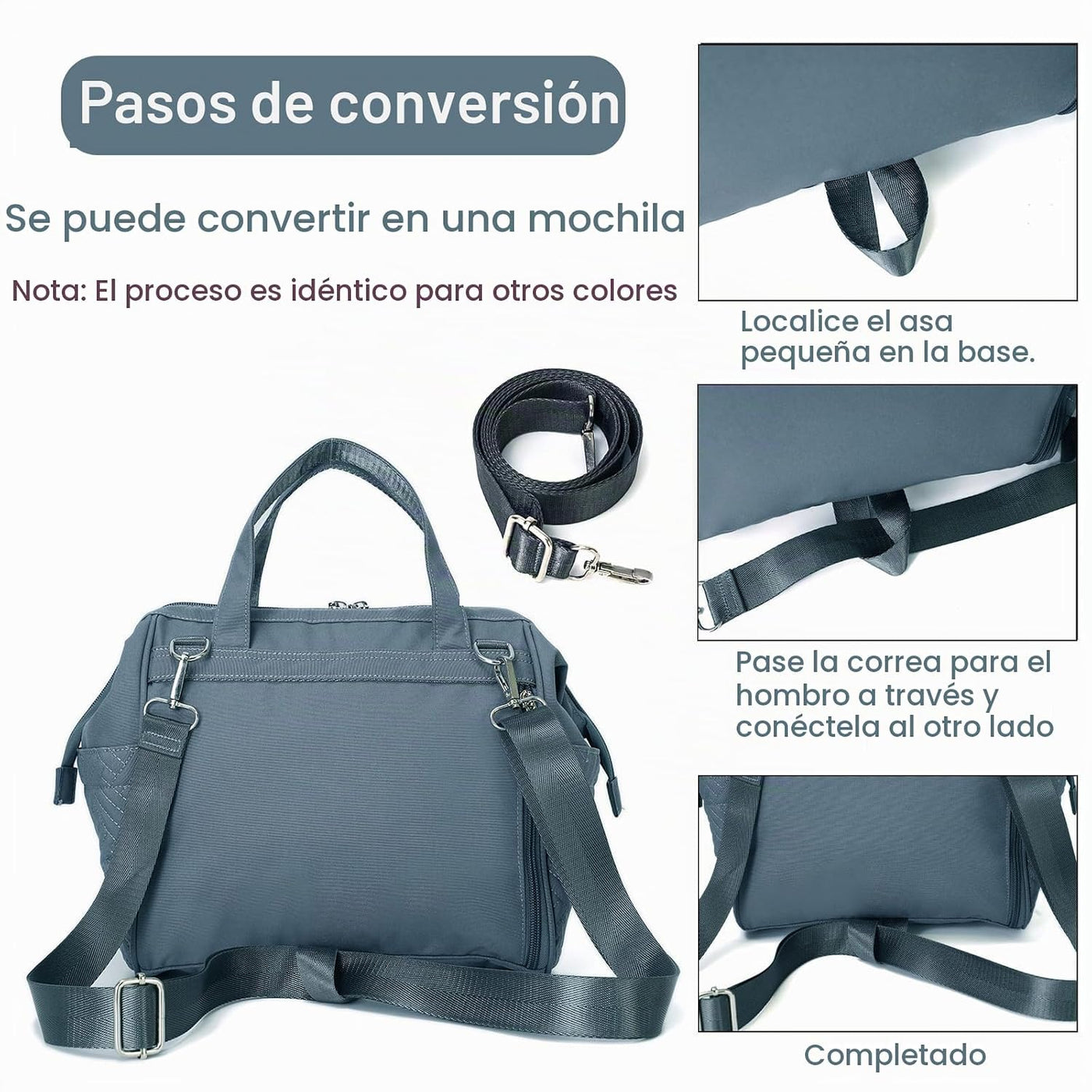 FHELAD Pequeña bolsa de pañales para mujer, mini bolsa de bebé 4 en...