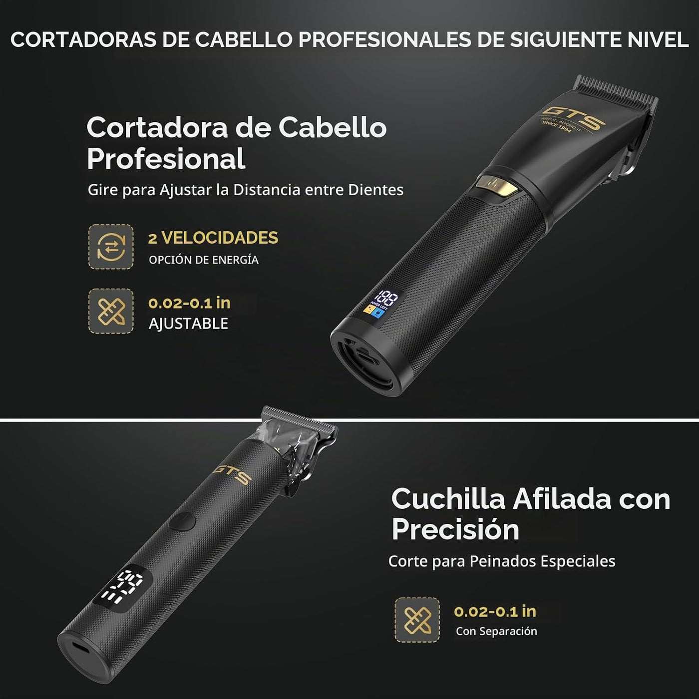 GTSPRO - Cortadora de pelo profesional para hombres, cortadora inal...