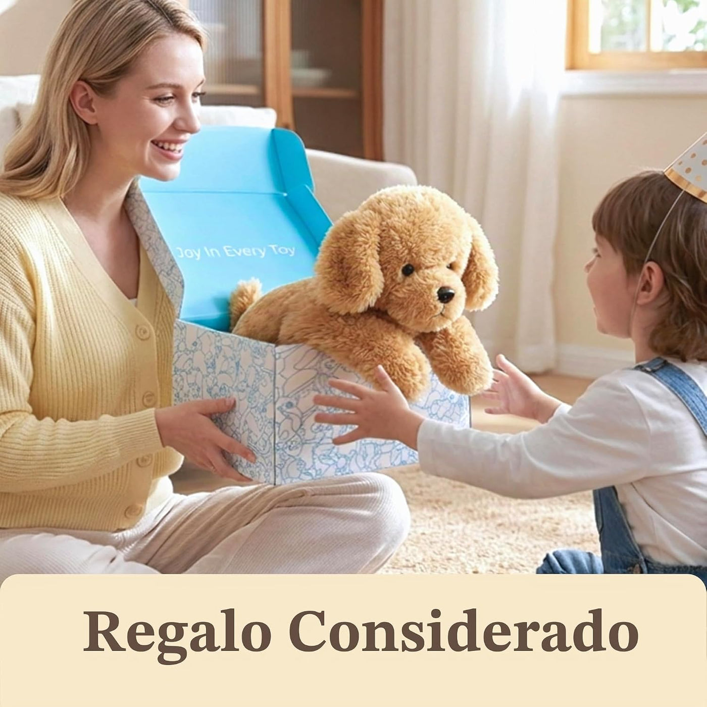 IKASA Juguete de peluche grande de Labrador para perro, cachorro gr...
