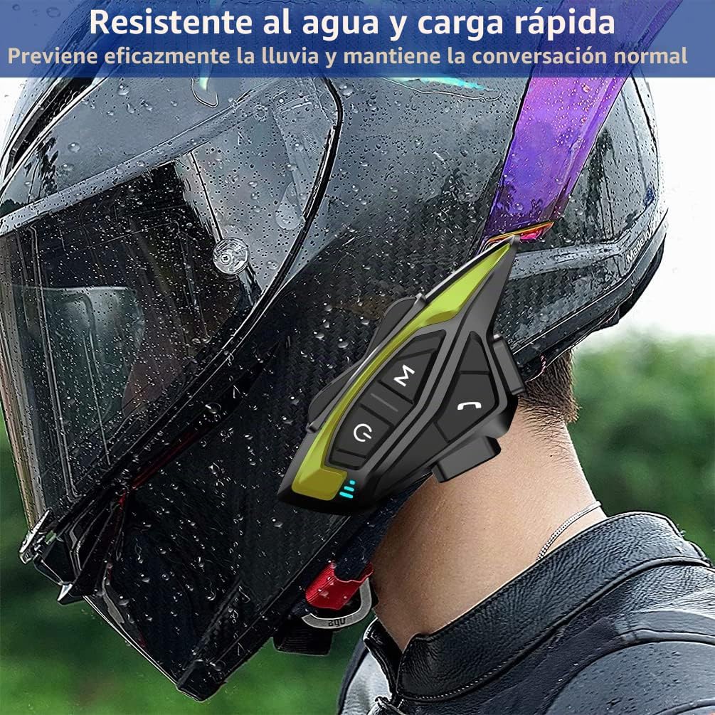 Kit de intercomunicador Bluetooth para casco de motocicleta, casco...