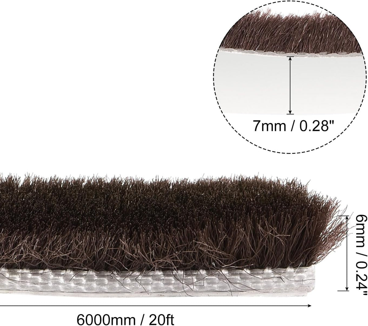 uxcell Burlete de agua, 20 pies de largo x 0.28 pulgadas de ancho x...