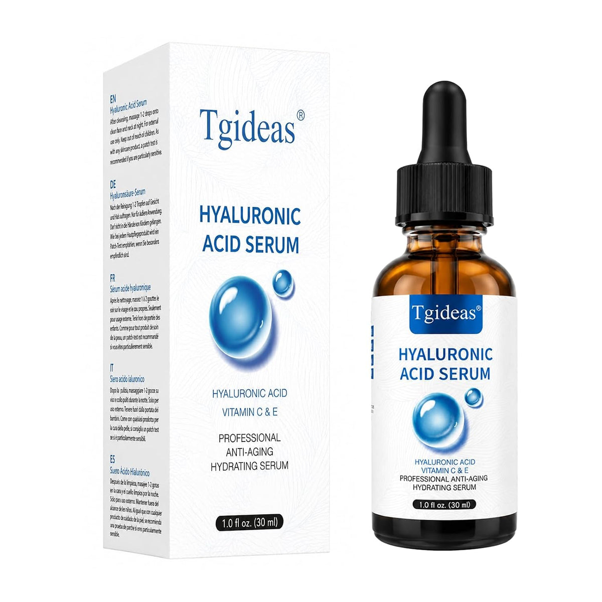 Suero de ácido hialurónico Tgideas\u2013 hidratante antiedad con Vi...