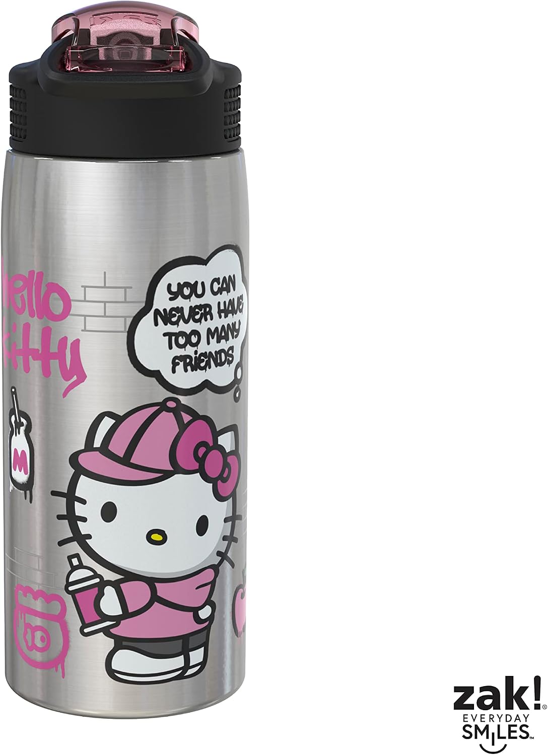 Zak Designs Sanrio Botella de agua para viajes y uso en casa, 19 oz...