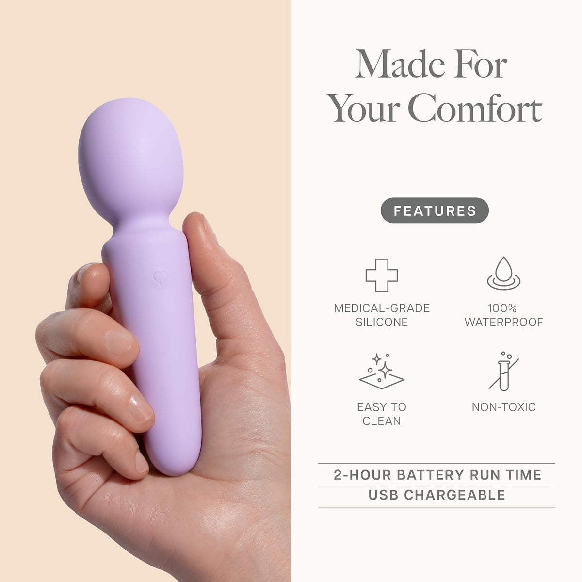 Ava PLIÉ Mini juguete sexual impermeable, varita vibradora | Duraci...