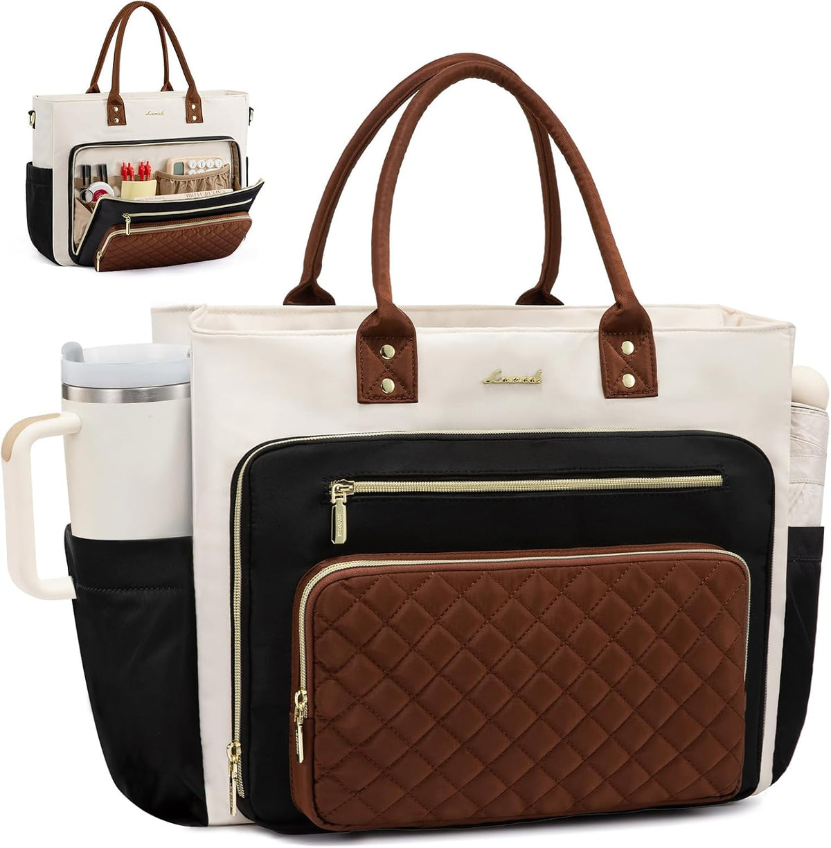 LOVEVOOK Bolso de Profesora para Mujer, Bolso de Mano para Trabajo,...