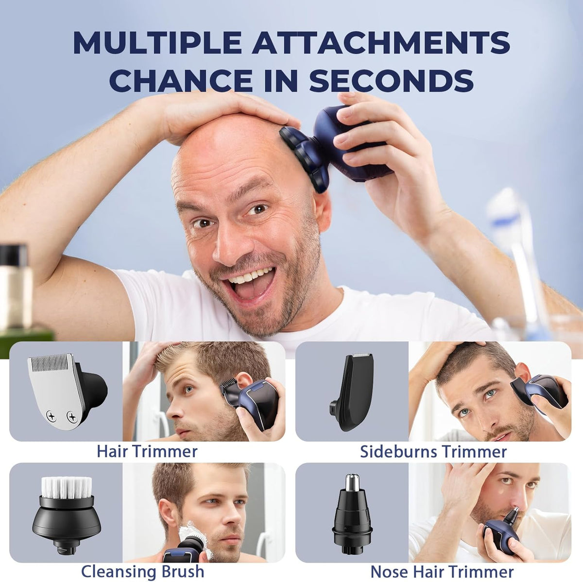 Afeitadoras de cabeza para hombres calvos: maquinilla de afeitar el...