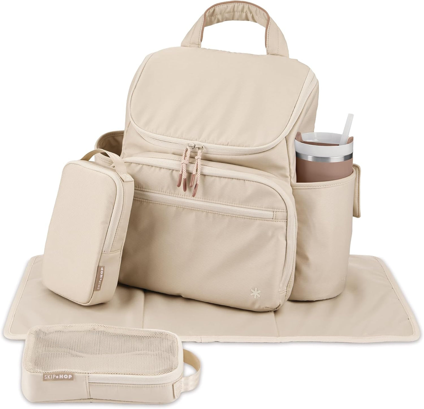 Skip Hop - Mochila para pañales con cambiador portátil, soporte aju...