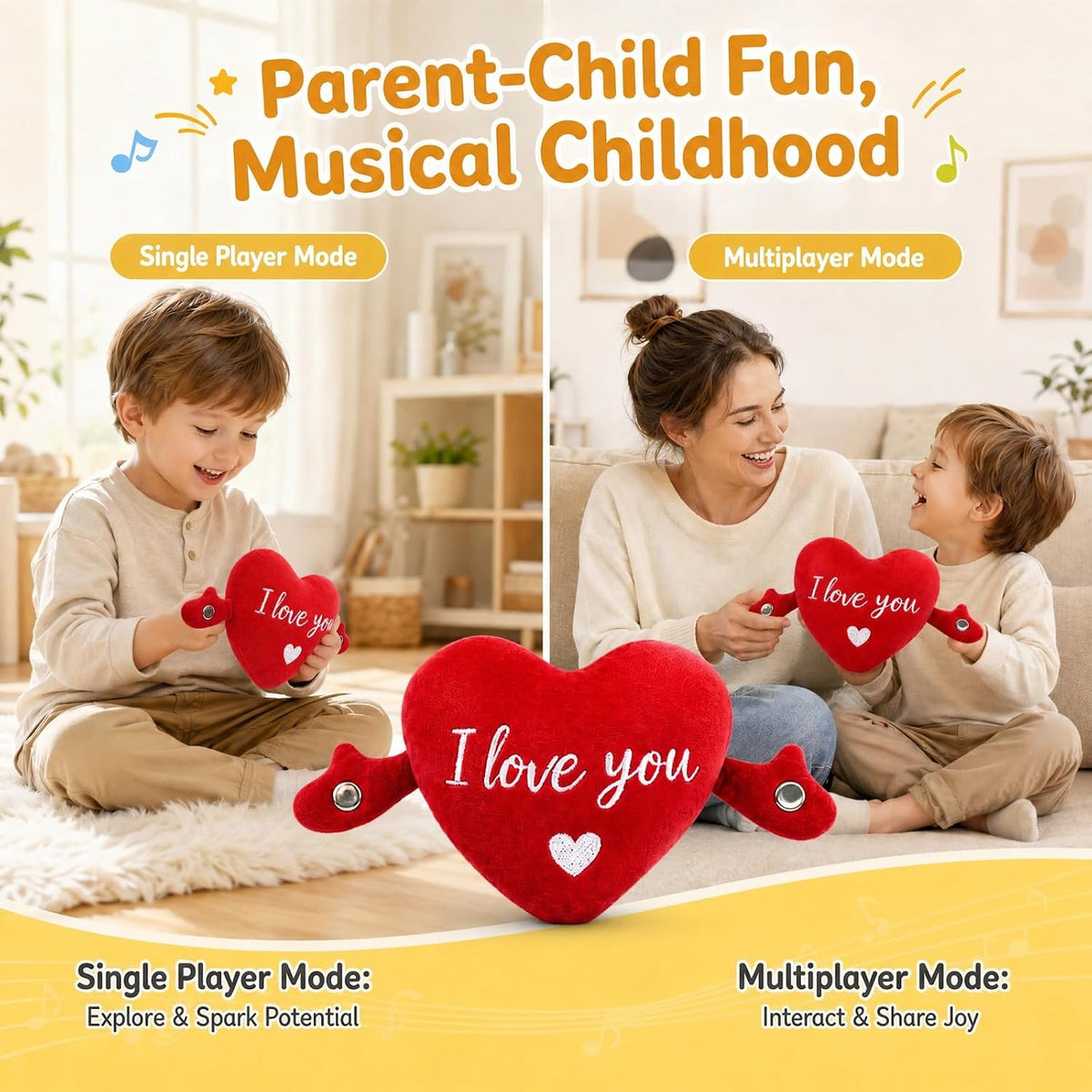 DoddyFun Juguetes sensoriales musicales, juego interactivo de peluc...