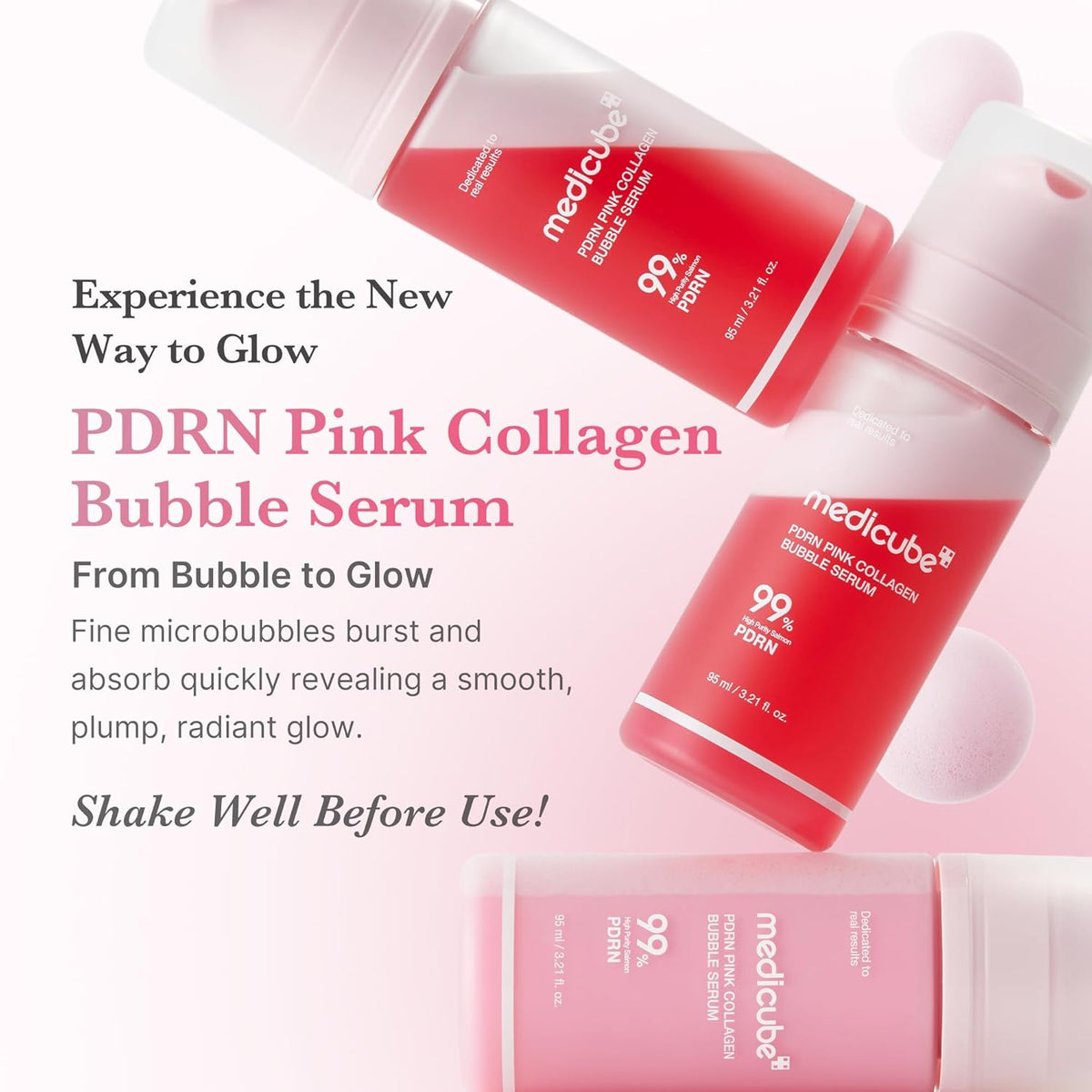 Medicube PDRN Pink Collagen Bubble Serum - Cuidado reafirmante de b...