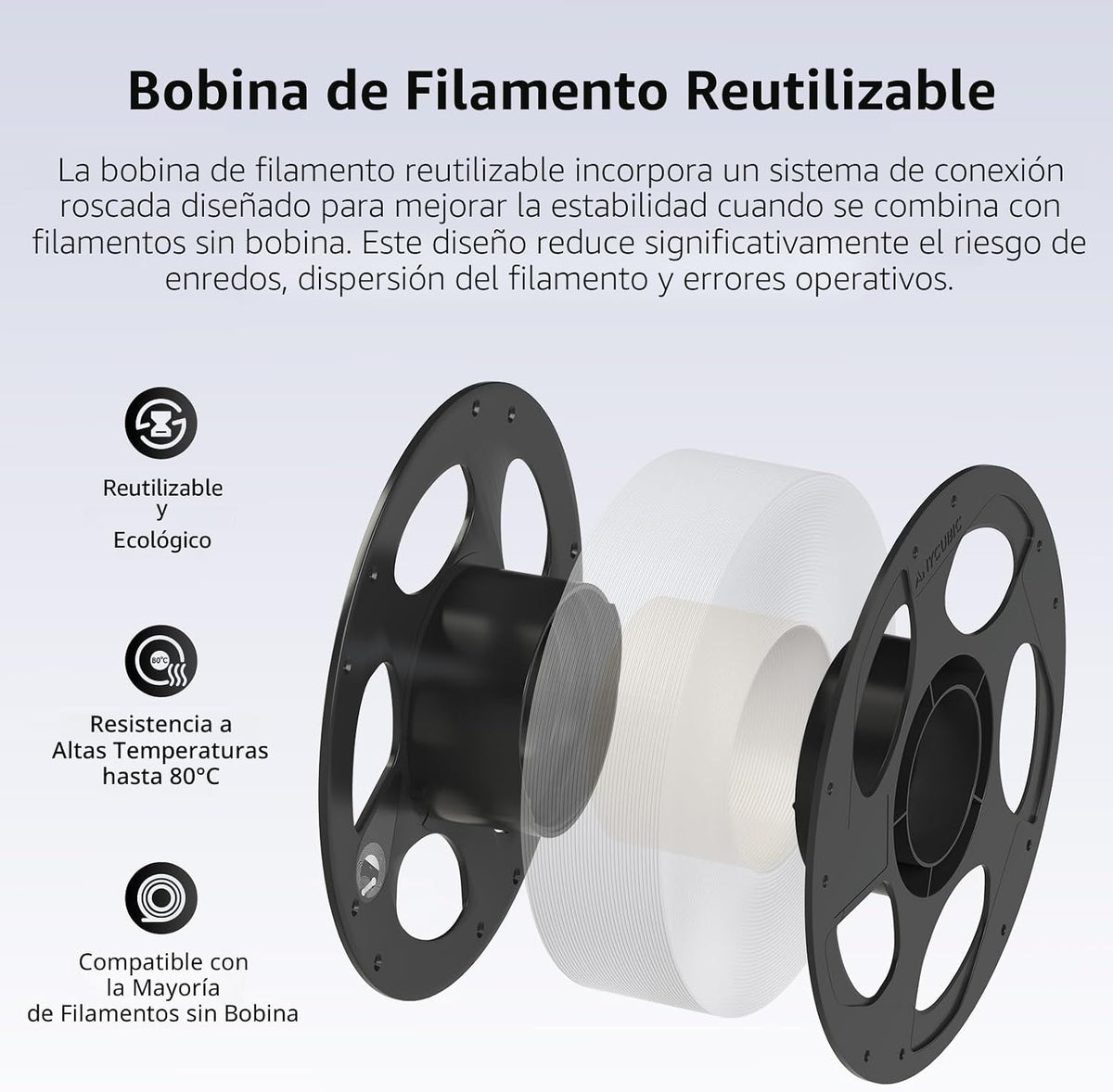 ANYCUBIC PLA Plus (PLA+), filamento para impresora 3D de 1.75mm, fi...