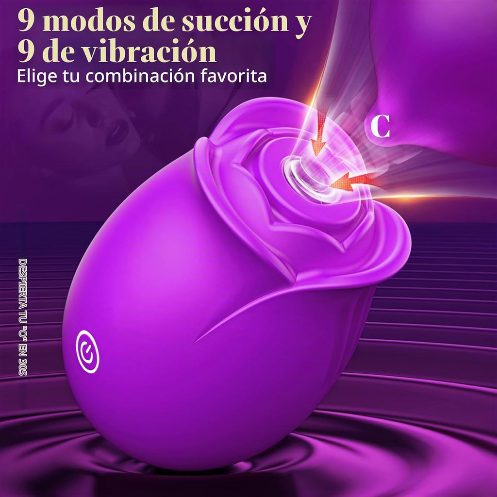 Gasevimo Juguete sexual con vibrador de succión de rosas, control d...
