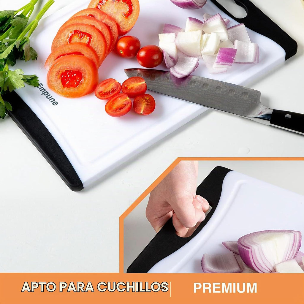 Tablas de cortar extra grandes, de plástico para cocina (juego de 4...