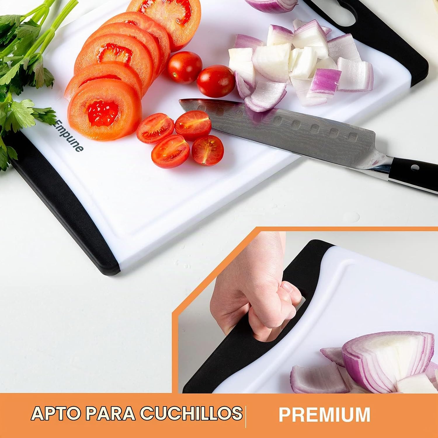 Tablas de cortar extra grandes, de plástico para cocina (juego de 4...