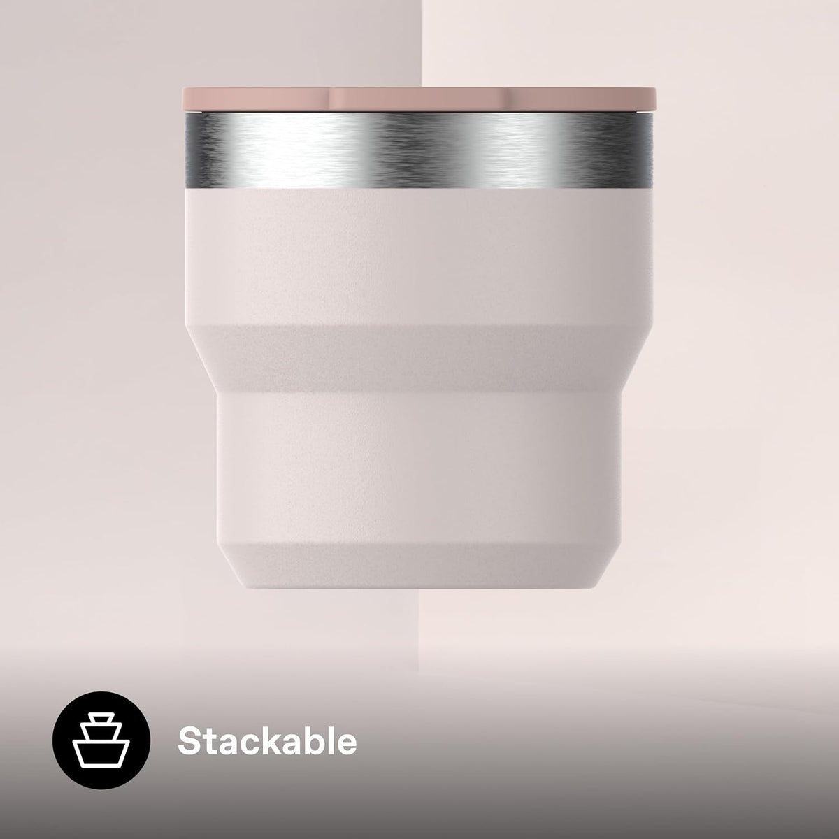 STANLEY 1913 Stay-Hot Taza Apilable 0.29L - Cuarzo Rosa | Mantiene...