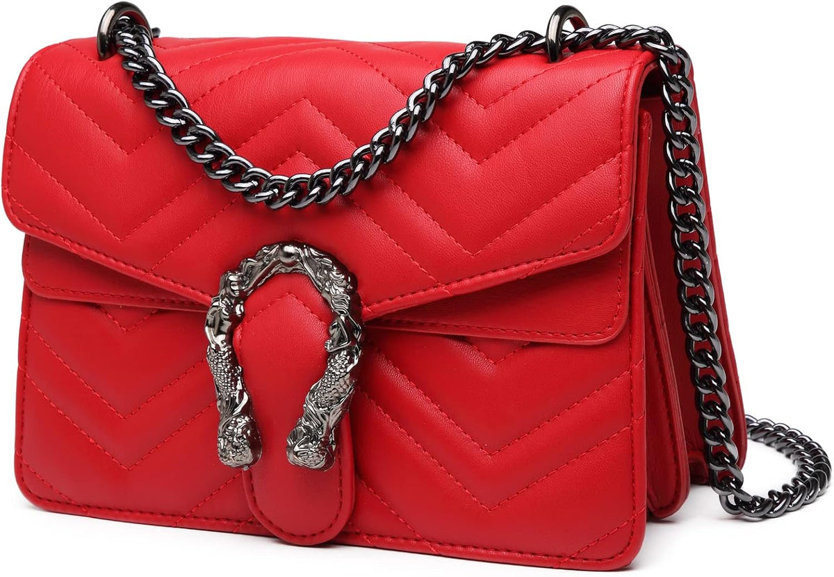 MYHOZEE Crossbody Bags for Women - Snake Printed Clutch Purses Leat...