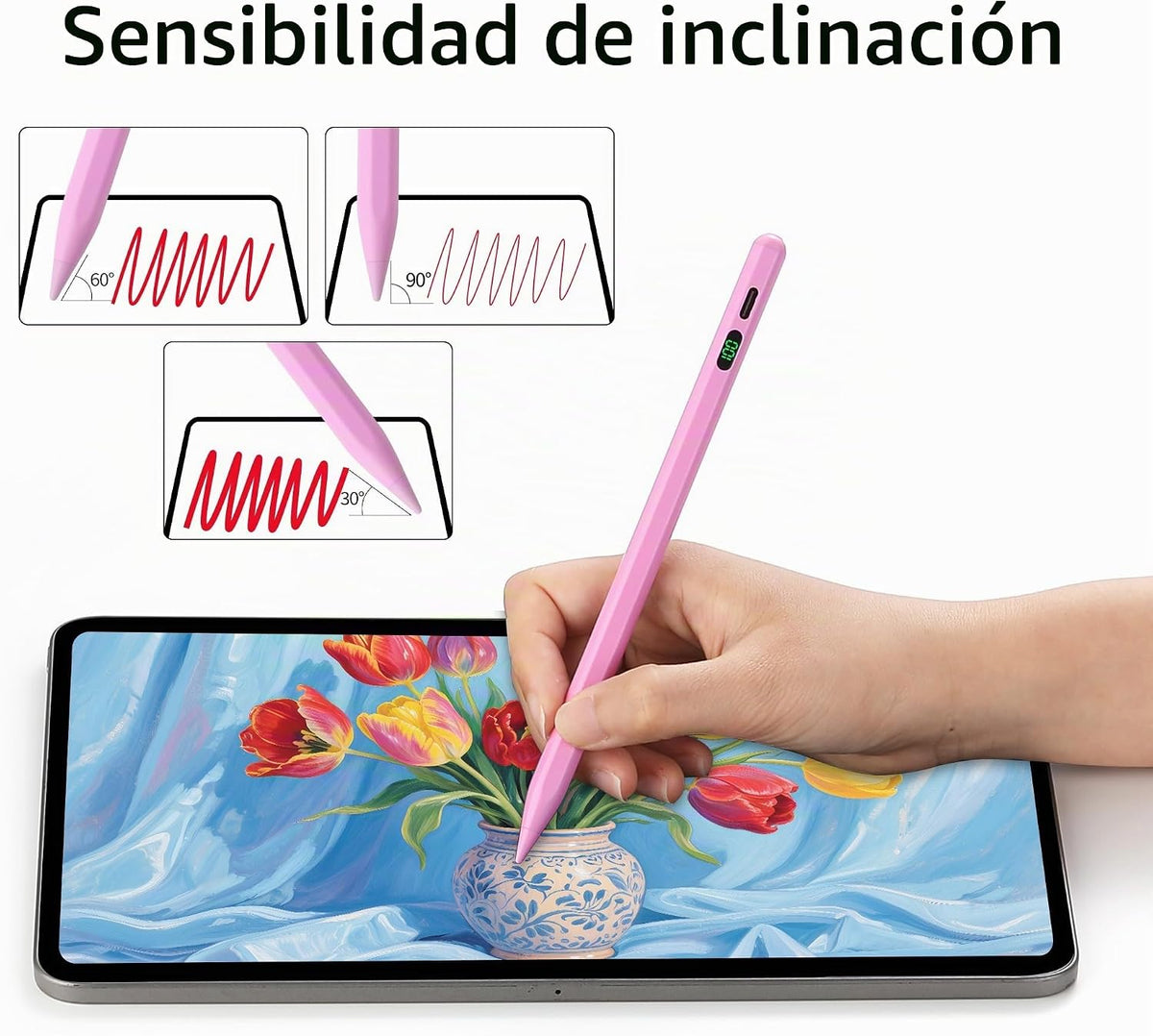 Lápiz para Apple Stylus Pen para iPad A16 2018-2026 Sensibilidad |...