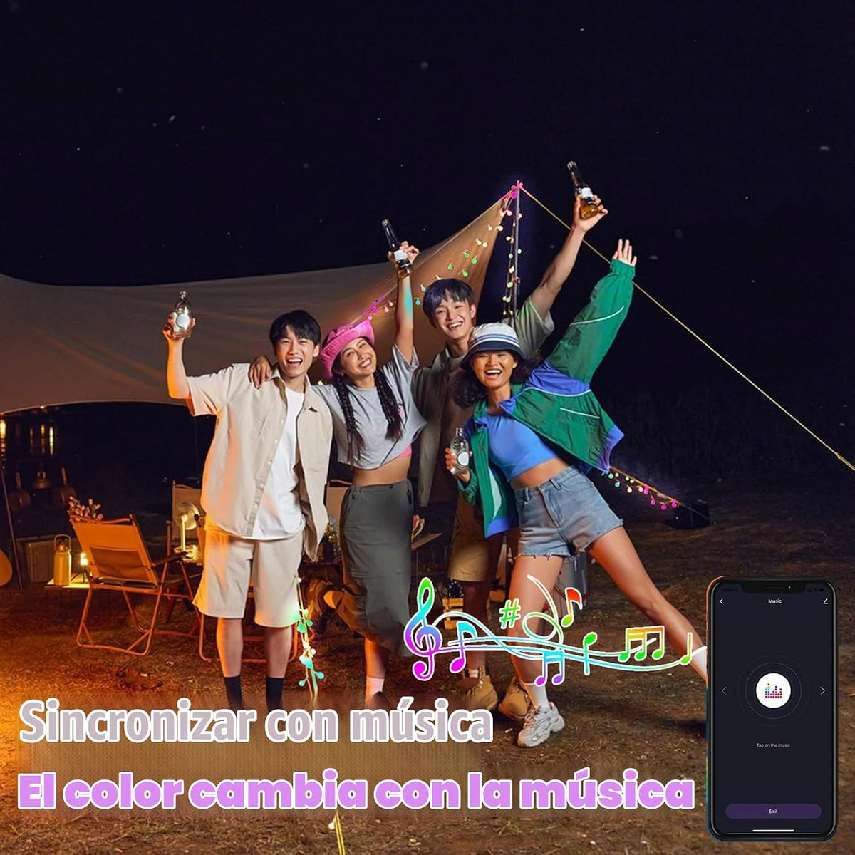 Dreicht Luces de Cadena Navideñas Inteligentes - 196 pies, 600 LEDs...