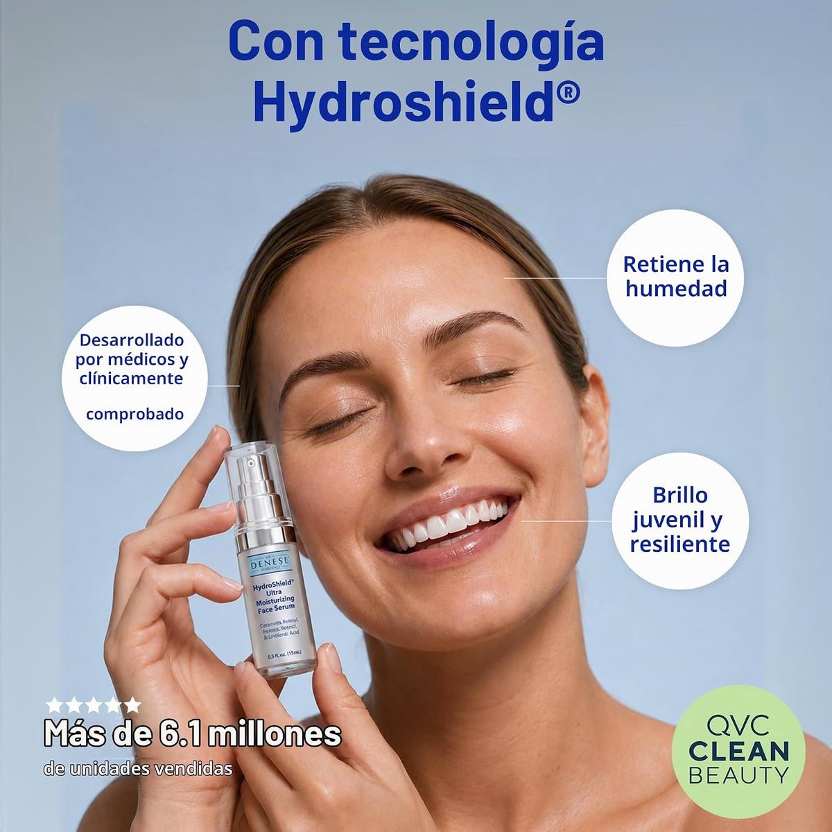 Dr. Denese SkinScience HydroShield - Suero de retinol para cara, 0....