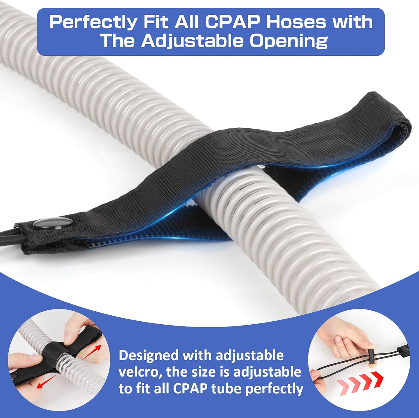 IKSTAR Soporte de manguera CPAP para cama, colgador retráctil de tu...