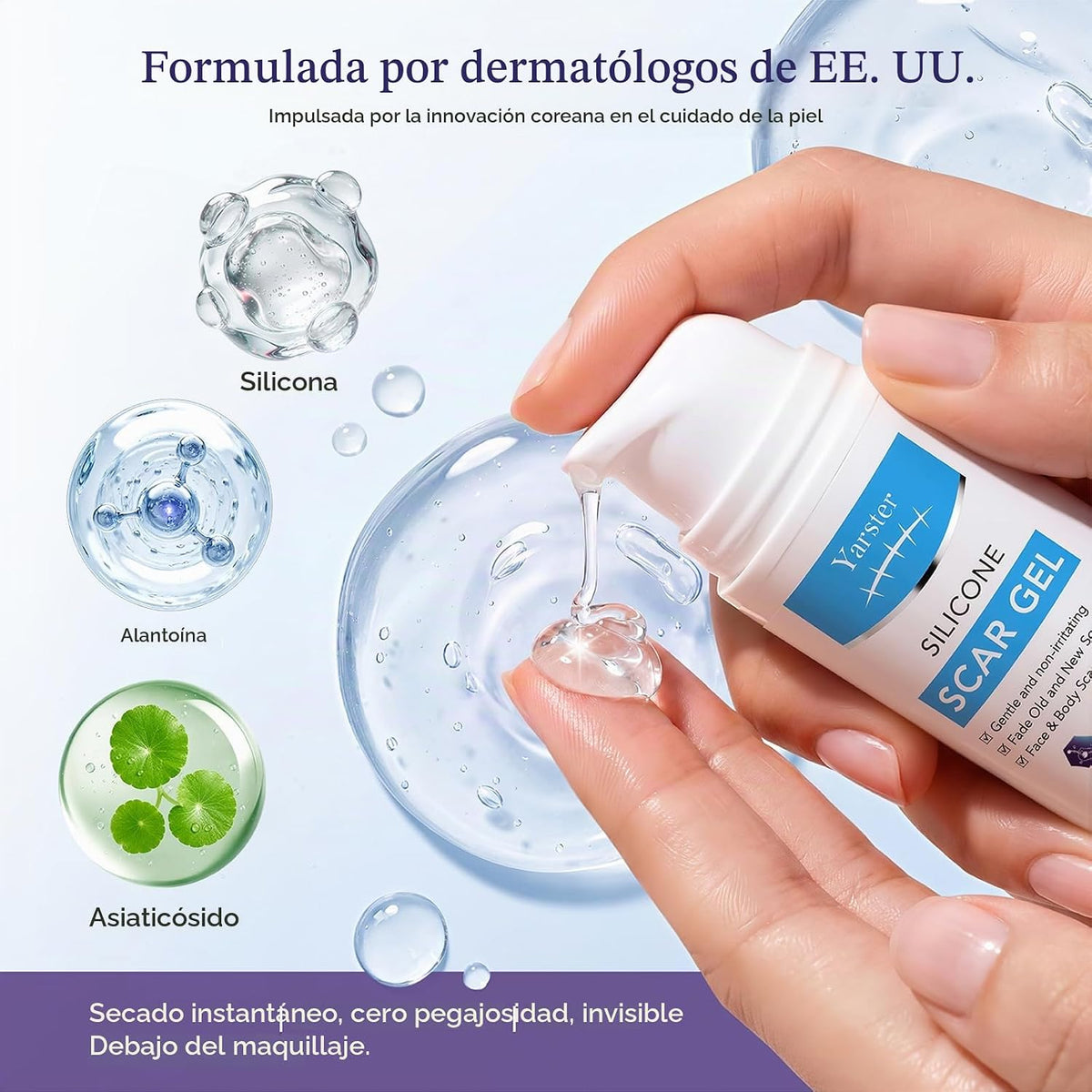 Gel de cicatriz de silicona de grado médico para cicatrices quirúrg...
