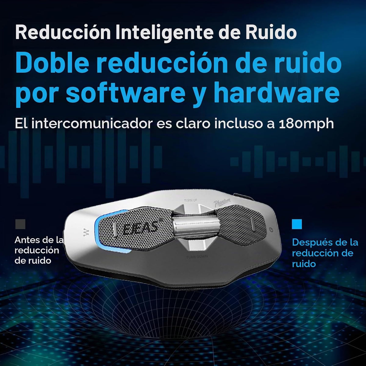 iSunergy X10 - Auriculares Bluetooth para casco de motocicleta, int...