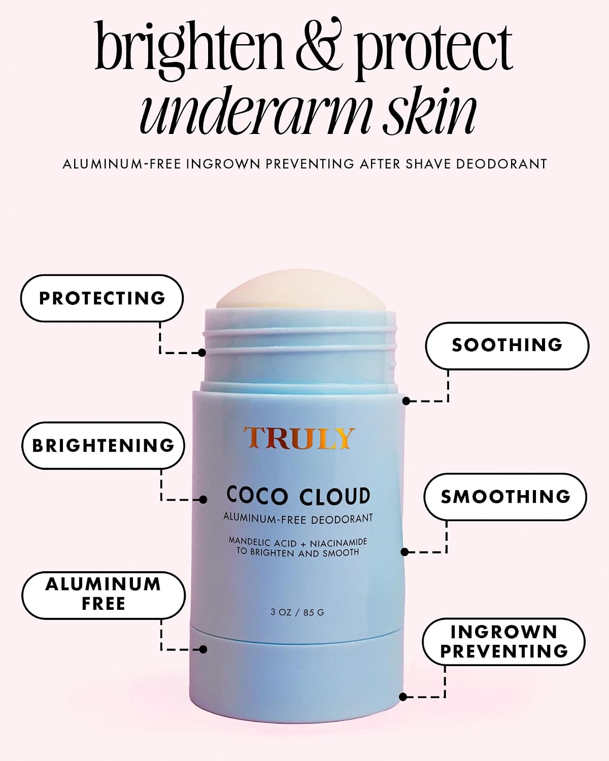 Truly Desodorante Beauty Coco Cloud | Sin aluminio para pieles sens...