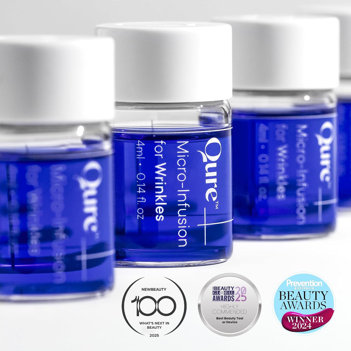 Qure Sistema de microinfusión para la cara, fórmula azul para todo...