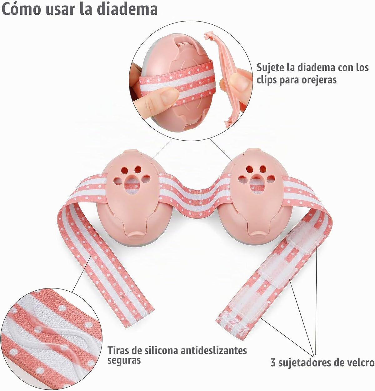 PandaEar Orejeras para bebés, 2 en 1, con cancelación de ruido, par...