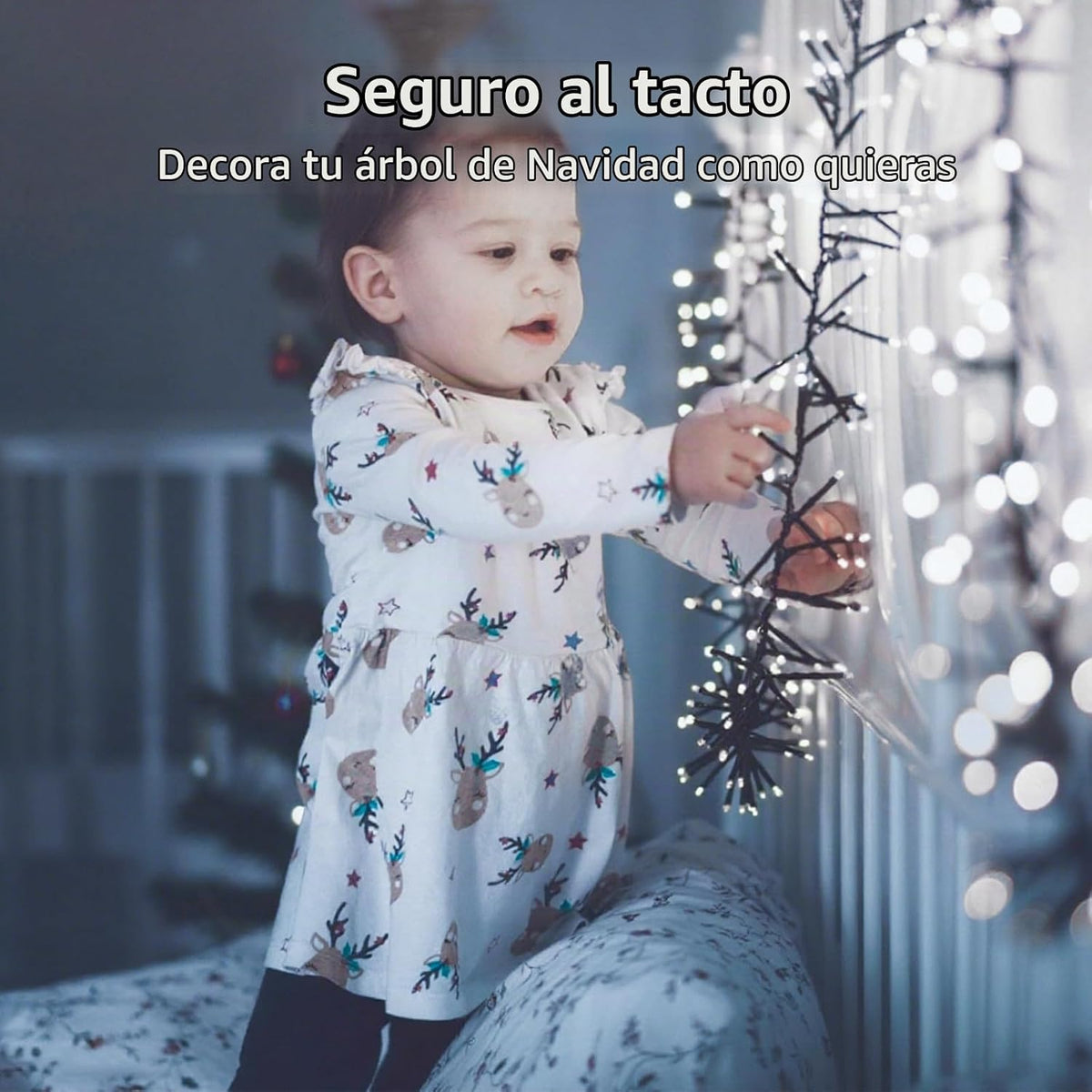 BHCLIGHT Luces de Navidad en racimo de 1500 LED de 75 pies con cont...