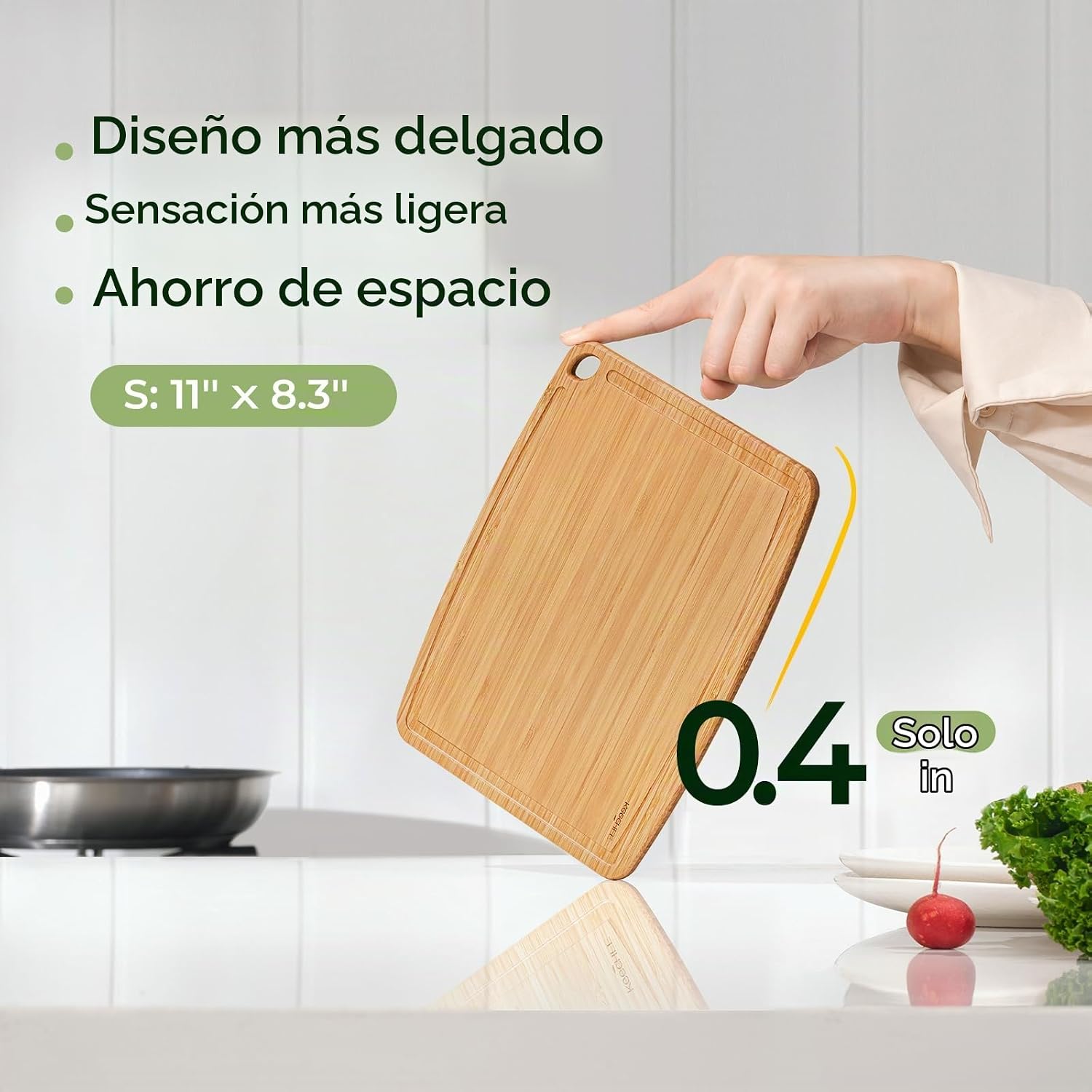 Keechee Tablas de Cortar de Madera de Bambú Carbonizado Aptas para...