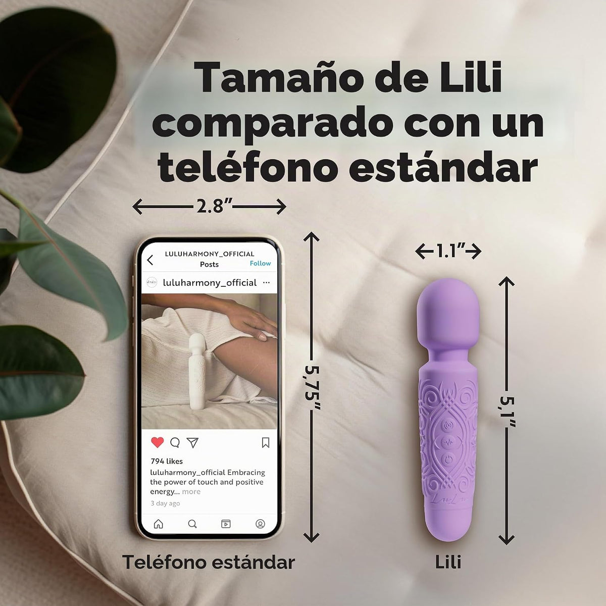 LuLu Mini masajeador personal de mano para espalda, cuello y hombro...